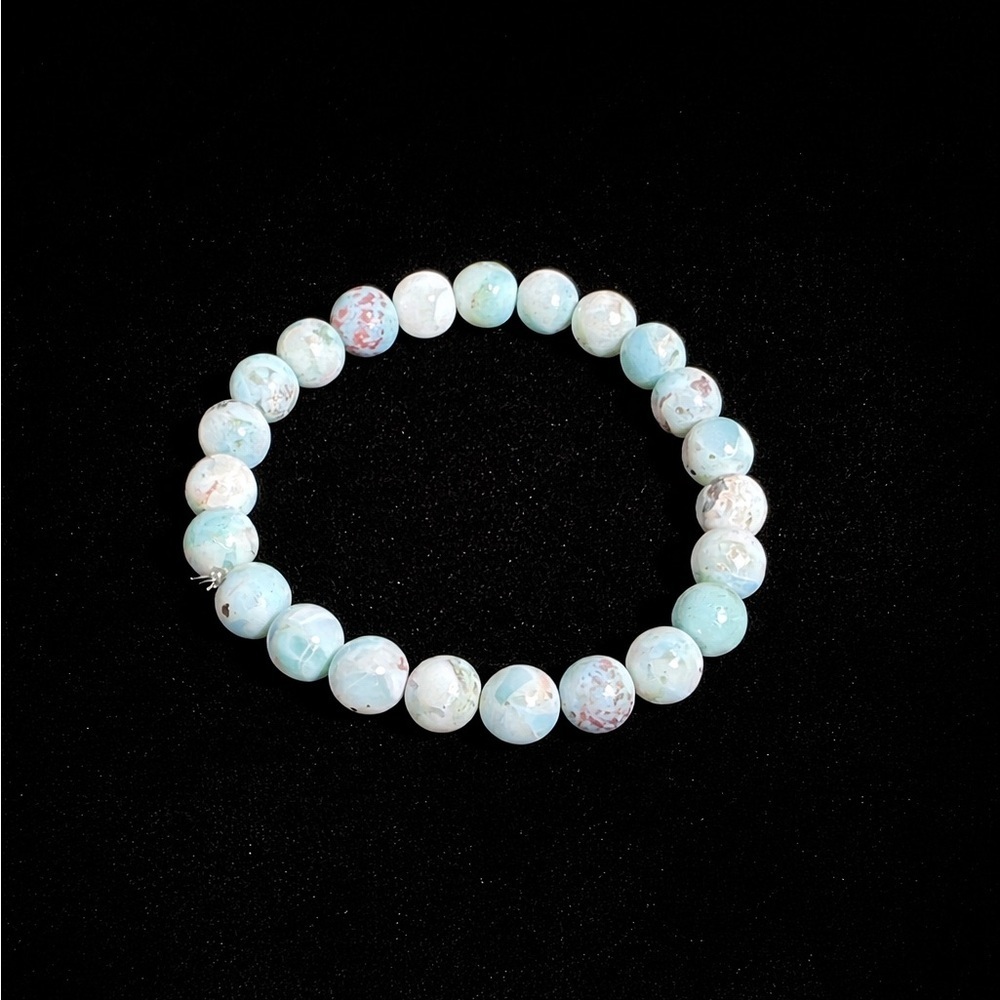 Larimar Beaded Bracelet 8mm (Dominican Republic)